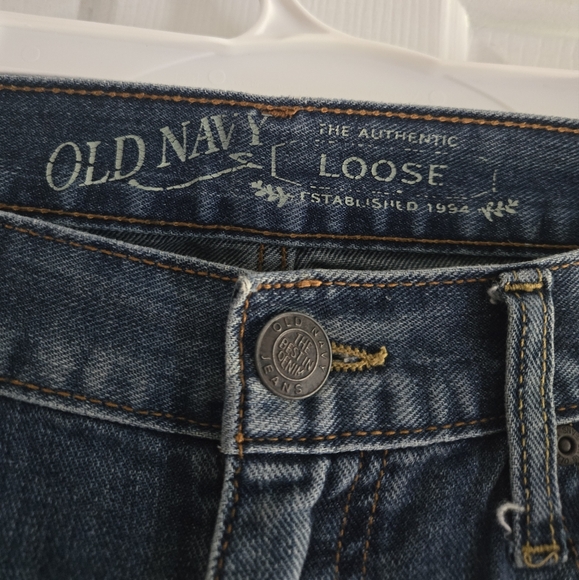 Old Navy Blue Straight 34x34 Jeans Classic Denim Style - Picture 3 of 4